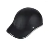 Hełmy motocyklowe Half Face Hełm Ochrona ochrony na głowę ochraniacza przeciwsłonecznego Słoneczne Bezpieczne jazda na nakryciu głowy czapka baseballowa Czarna