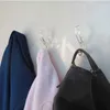 Hooks Rails Transparent Paste Wall Hanging Hook Coat Storage Nyckelhållare Hylla för kök Badrum Hemtillbehör Organiser Gadget UTENS
