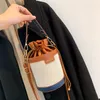 Waist Bags Women Shoulder Cylinder PU Leather Bucket Crossbody Bag Casual Drawstring Handbags Purse for Travel Shopping 230520