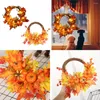 Fleurs décoratives Halloween Guirlande Citrouille Artificielle Automne Thème Porte Décoration Baies Artificiel Guirlande Tissu Home Party Decor