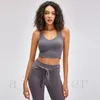 Débardeur coupe slim sans manches tenues de yoga chemise brossé femmes entraînement sport avec soutien-gorge rembourré