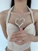 Hänge halsband koreanska mode Big Peach Heart Necklace Grunge Rock Accessory Punk For Women Vintage Bohemian Jewelry Choker