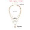 snake chain necklace layered luxury jewelry fashion geometric snake chain female necklace, multi-layer trend temperament metal necklaceValentine's Day