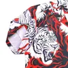 Herrar t shirts 23SS Flame Tiger Print Wacko Maria skjorta män kvinnor eu storlek cool tyg topp tees mode sommar grunge kläder