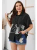 Women's Plus Size TShirt Summer women loose navy blue daily casual slimming ladies shirt plus size clothing tops 230520