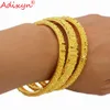 Bangles Adixyn MIX 3PCS/LOTS Dubai bangles for Women 24K Gold Color Bracelets Jewelry Indian Arab African Wedding Party Gifts N07012