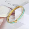 Bangle European And American Fashion Jewelry Wholesale HandPainted Glaze Glossy Love Simple Openable Bracelet