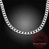 Kedjor 925 Sterling Silver 16/18/20/22/24 Inch 8mm Platt Sideways Figaro Chain Necklace For Woman Man Fashion Wedding Jewelry