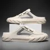 Zapatillas verano malla medio hombre tendencia Cool Baotou hueco transpirable ligero Casual blanco zapatos hombres Tenis 230520