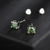 Stud Boeycjr S925 0.5/1/2ct Green Moissanite VVS1 Fine Jewelry Diamond Stud Earring with GRA証明書