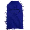Berets 2023 Camouflage Balaclava Knit Distressed Knitted Full Face Ski Mask Shiesty Fuzzy