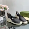 Chaussures de luxe pour femmes Fish Mouth en cuir véritable pente talon marque chaussures pour femmes semelle épaisse tissé vintage banquet sandales de mode