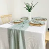 Stołowy biegacz retro bawełniana tkanina gazy Burr Tekstura jadalne serwetki personalizowane vintage ślub w kuchni Dekoracja obiadu 230520