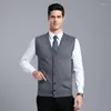 Coletes masculinos com suéter de lã sem mangas do cardigan spring outono malha de malhas de malha masculina macacão coletor casual com bolsões com bolsos