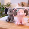 25cm Cute Toys de pelúcia de elefante desenho animado Dormir travesseiro recheado Doll Doll Bolster Gift Birthday Presente para crianças Pluushie Blue