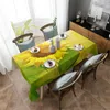 Tkanina stołowa kwiat słonecznika prostokątny obrusowy odpórowy piknik domowy dekoracja kuchni Wodoodporna pokrycie