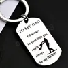 Компания кокеты отца моему отцу сыну из нержавеющей стали Keyring Key Chain Creative Bag Care Key Holder Jewelry Dardgiving Подарки