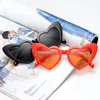 Sonnenbrille Mode Herzform Großer Rahmen Für Frauen Vintage Trendy Street Pographic Brillen