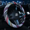 Capas de volante Tampa de carro Linho de linho Auto Roda de direção de quatro temporadas VEÍCULO ETHONTIC PADELE FXPT-A