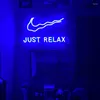 Applique murale Just Relax Neon Sign Hands Light Led pour la décoration