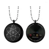 Pendant Necklaces Men's Jewelry Decorative Chain Satellite Stainless Steel Necklace With 4 Health Stone