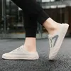 Zapatillas verano malla medio hombre tendencia Cool Baotou hueco transpirable ligero Casual blanco zapatos hombres Tenis 230520