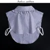 Bow Ties Fashion Classic White Laple False Collar for Women Vintage Loptable Lapel Blouse Tops Fake Collar Kraagje Nep