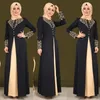 エスニック服Otenエレガントな印刷されたイスラム教徒の女性のウェアアバヤのローブパッチとボタンパーティーの女性ターキエファッション女性ドバイ230520