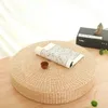 Cushion/Decorative Pillow 30cm 40cm Tatami Cushion meditation cushions Round Straw Weave Handmade Pillow Floor Yoga Chair Seat Mat Home decor 230520