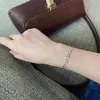 リンクブレスレットFyuan Exquisite Five FlowersZirconBracelet for Women Golden Chain Crystal Bangles Jewelry Parts Gifts