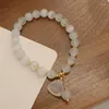 Bracelets à breloques The Tide Opal Beads Bracelet Female Ins Niche Design Peace Buckle Lotus Pendentif Bead String Hand Act Role Ofing Is Tasted