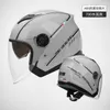 Motosiklet Kaskları Erkekler Yarım Çift Lens Scooter Moto Kask Motosiklet Motobike Anti Bez Kadınlar için