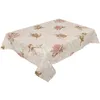 Table Cloth Dahlia Flower Leaves Retro Waterproof Tablecloth Living Room Dining Coffee Cover Outdoor Picnic