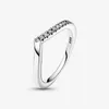 Timeless Wish halb funkelnder Ring für Pandora, authentischer Stapelring aus Sterlingsilber, Designer-Schmuck für Damen und Herren, Paarring mit Originalverpackung, Set im Großhandel