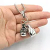 Ketten Herrenschmuck Coole Boxhandschuhe Anhänger Halsketten Edelstahl Kette Halskette Für Männer Hip Hop Party Schmuck Kragen Hombre