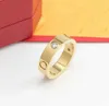 Carteras Gold Ring Luxury Ring Deisgner Top Woman Mens Ring Love Ring Gold Sier Rose 316L Rings女性男性愛好家ウェディングジュエリー686
