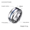 Rings Trendy Tungsten Carbide Ring For Men Fashion Blue Band Jewelry Engagement Wedding Ring Jewelry Gift For Male Party