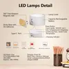 Wall Lamps Rechargeable LED Sconce Lights Touch Control Color Temperature 360 Rotate Magnetic Cordless Bedroom Reading Light