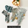 Femmes chaussettes bonneterie Harajuku rétro broderie femme japonais Kawaii mignon ethnique Lolita dentelle fleur équipage cadeau de noël mode