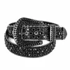 Belts Black Rhinestone Dancer Leather Belt Party Cosplay Waistband Mens/Womens