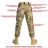 Calças masculinas Han Wild Tactical Tactical Suit de traje de combate Camisa+calça com almofadas Safari Airsoft Terno com capuz Combate uniforme militar Exército impermeável