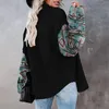 Damenjacken 2023 Mode Frauen Jacke Mantel Langarm Einreiher Casual Retro Ethnische Print Bluse Oberbekleidung Lose Weibliches Hemd