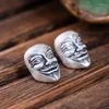 Stud -oorbellen S925 Pure Silver Ancient Ways is Frosted Original for Vendetta Mask the Ghost Hand Man
