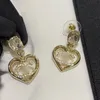 Gemengde eenvoudige 18K vergulde luxe merk designer letter Stud geometrische Beroemde Vrouwen Ronde kristallen Strass Parel oorbellen Bruiloft sieraden