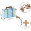 Gift Wrap 5/10pcs Travel Suitcase Shape Kraft Paper Chocolate Candy Box With Airplane Tag Wedding Birthday