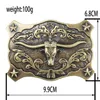 Ceintures Western Hommes Ceinture En Cuir En Relief Personnalité Fshion Tête De Vache Boucle CowboyBelts