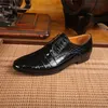 berluti sapatos masculinos sapatos masculinos crocodilo derby de alta qualidade couro com cadarço couro raro feito à mão transporte para o trabalho traje formal profissional