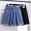 Jeans femme short en jean femme classique Vintage taille haute bleu jambe large femme Caual été pour femme dames 5XL 6XL 7XL