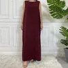 Etnische kleding mouwloze lingerie lange moslim Abaya Marokkaanse kaftan avondjurk bescheiden Arabische kaftan multi -kleuren islamitische producten 230520