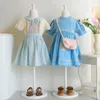 Robes de fille vêtements coréens pour enfants chemises bretelles jupe pour 2023 printemps été bébé filles APO princesse robe tenues 230520